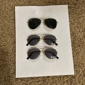 3 kids Ray-Ban costume aviators. One pair real Ray-Ban.